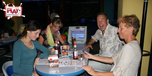 Beim Jägermeister Quiz musste man ganz schön überlegen.