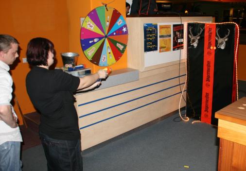 Unser Jägermeister Schießstand war sehr beliebt, hier konntest du dir Gewinne sichern.