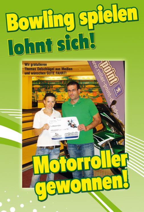 Motorroller gewonnen!