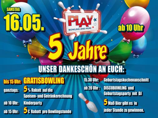 5 Jahre PLAY Bowling